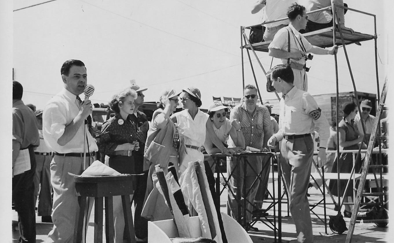 Sebring History Doug Smith, Reginald Smith at an early '50s Sebring driver meeting