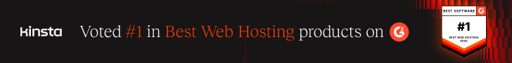 Kinsta: Voted #1 in Best Web Hosting products on G2